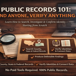 Public Records 101: Find Anyone, Verify Anything